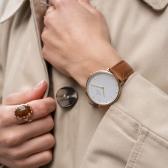 Wrist Watch Leather Band Waterproof Thin Minimalist Fashion